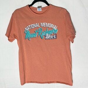 Vintage Delta Orange National Memorial Mount Rushmore Graphic Tee T Shirt M